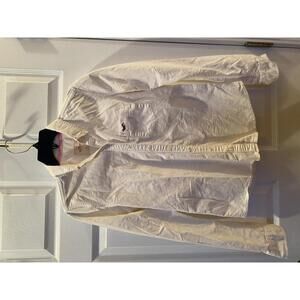 Hollister Women's White Button-Up Shirt, Size Medium